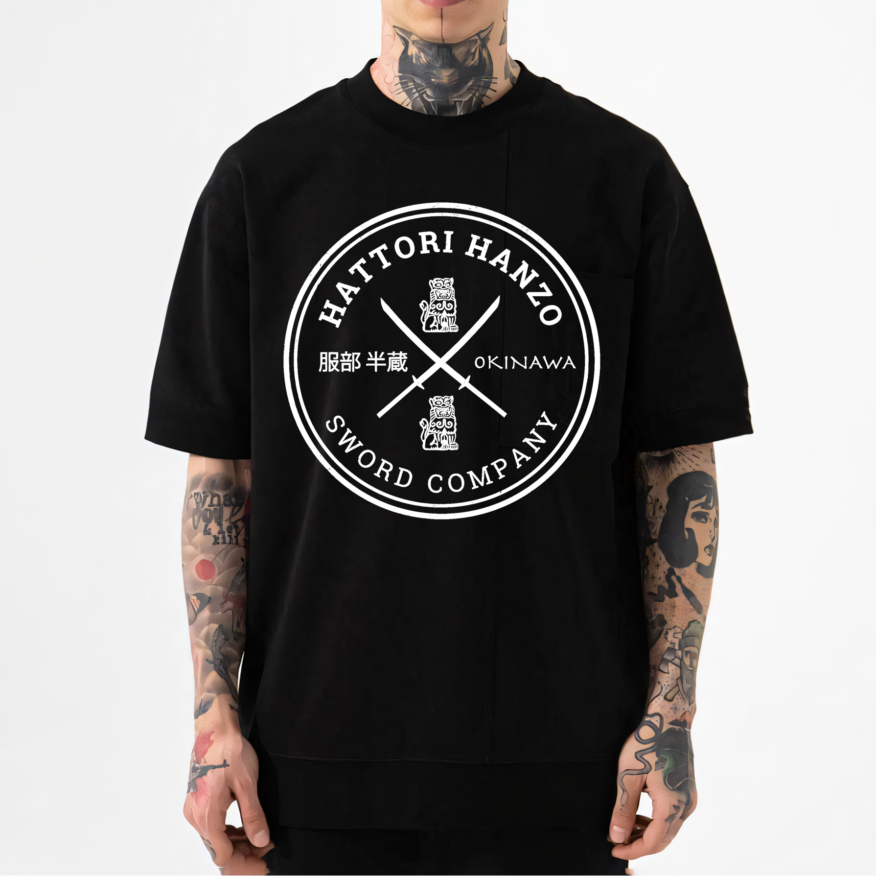 Hattori Hanzo Komainu Okinawa Sword Company Japanese Style Classic Tee