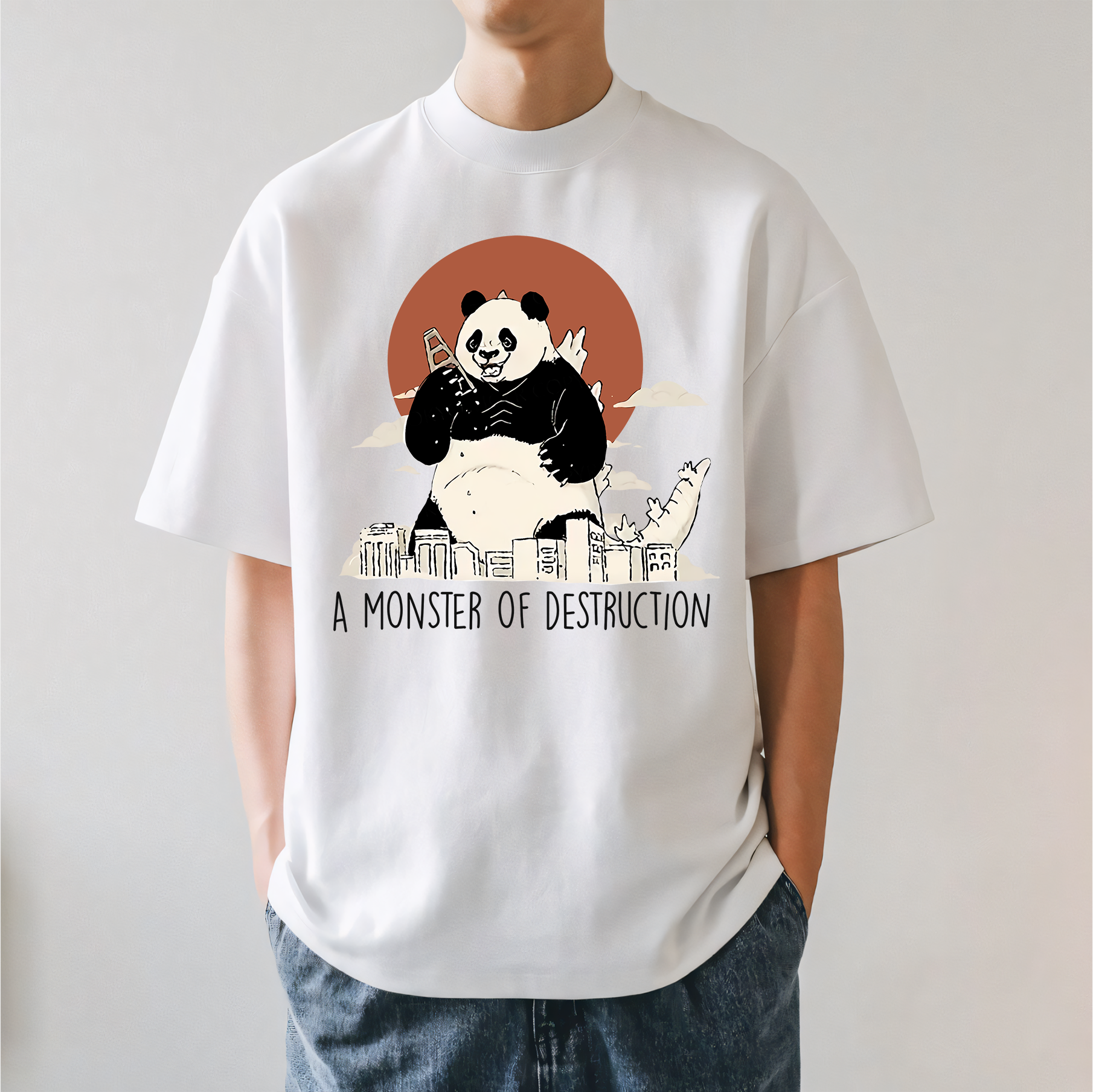 Panda Kaiju Japanese Style Classic Tee