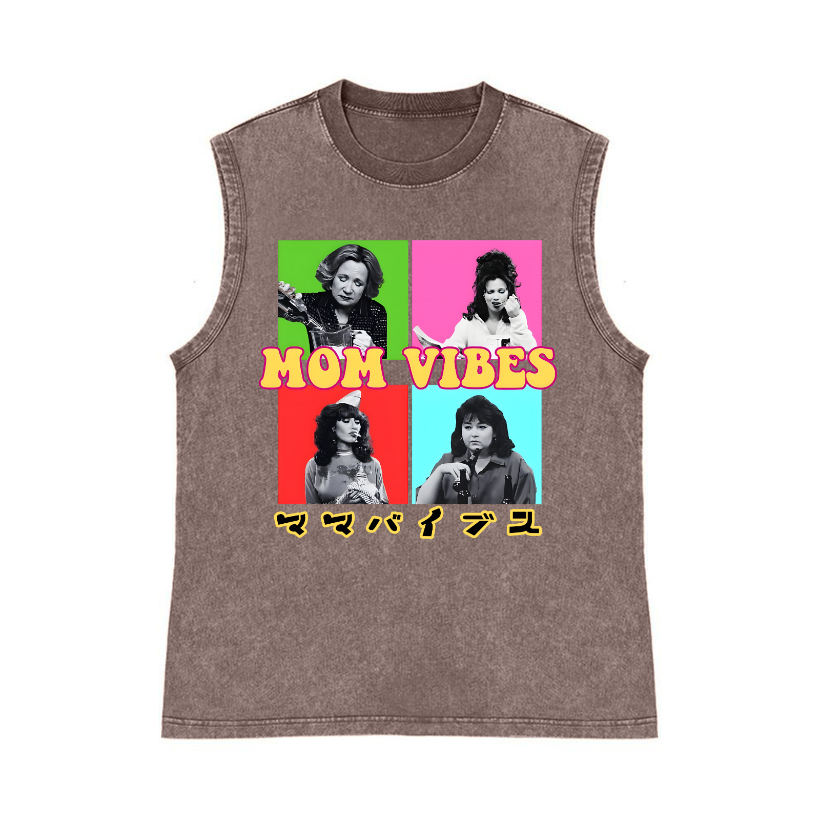 Mother's Day Pure Cotton Wash-Dyed Sleeveless Tank Top