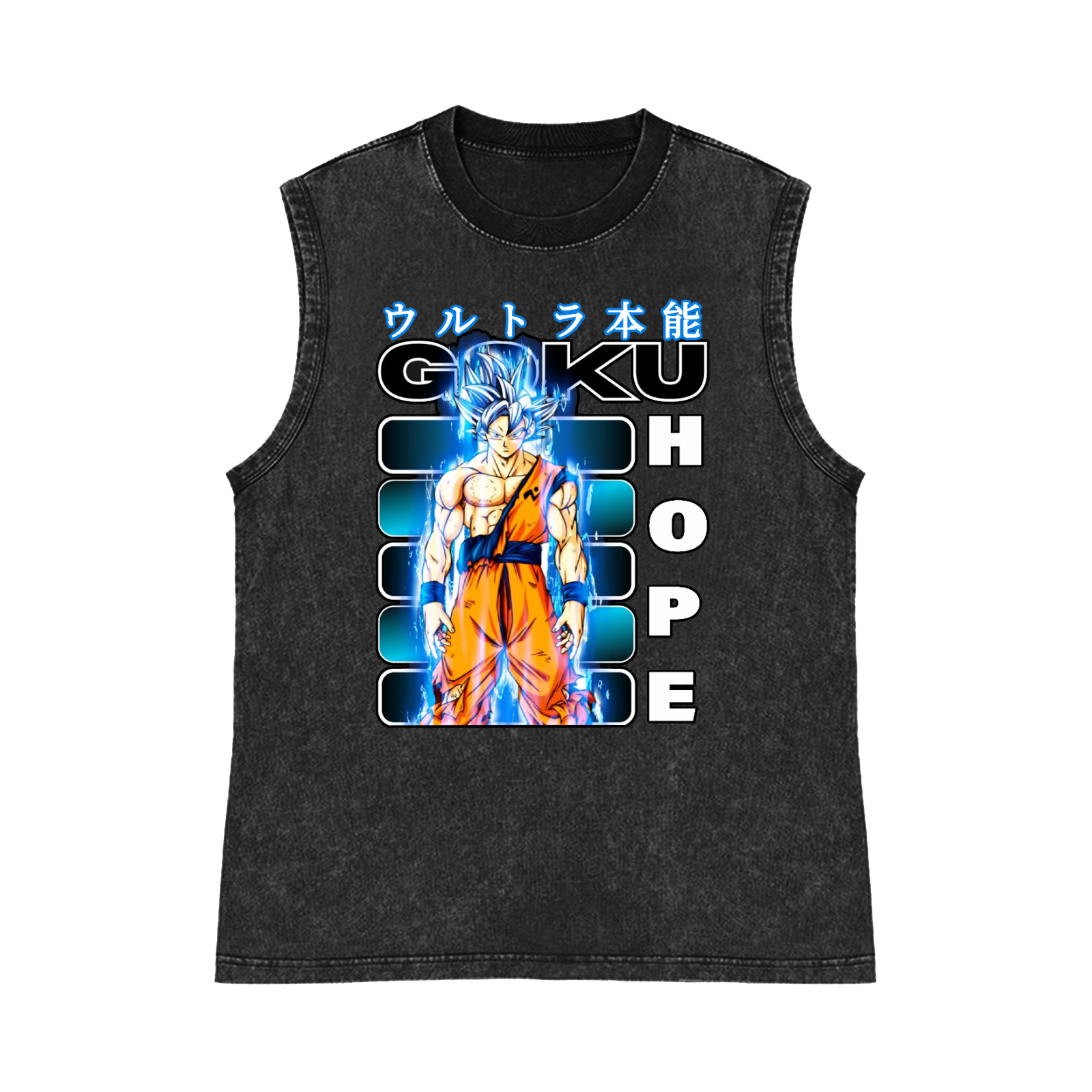 Son Goku Pure Cotton Wash-Dyed Sleeveless Tank Top