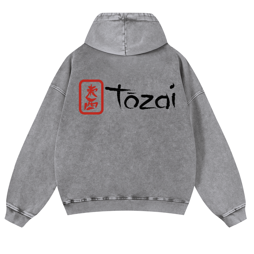 Tozai Sake Vintage Washed Cotton Back Art Hoodie