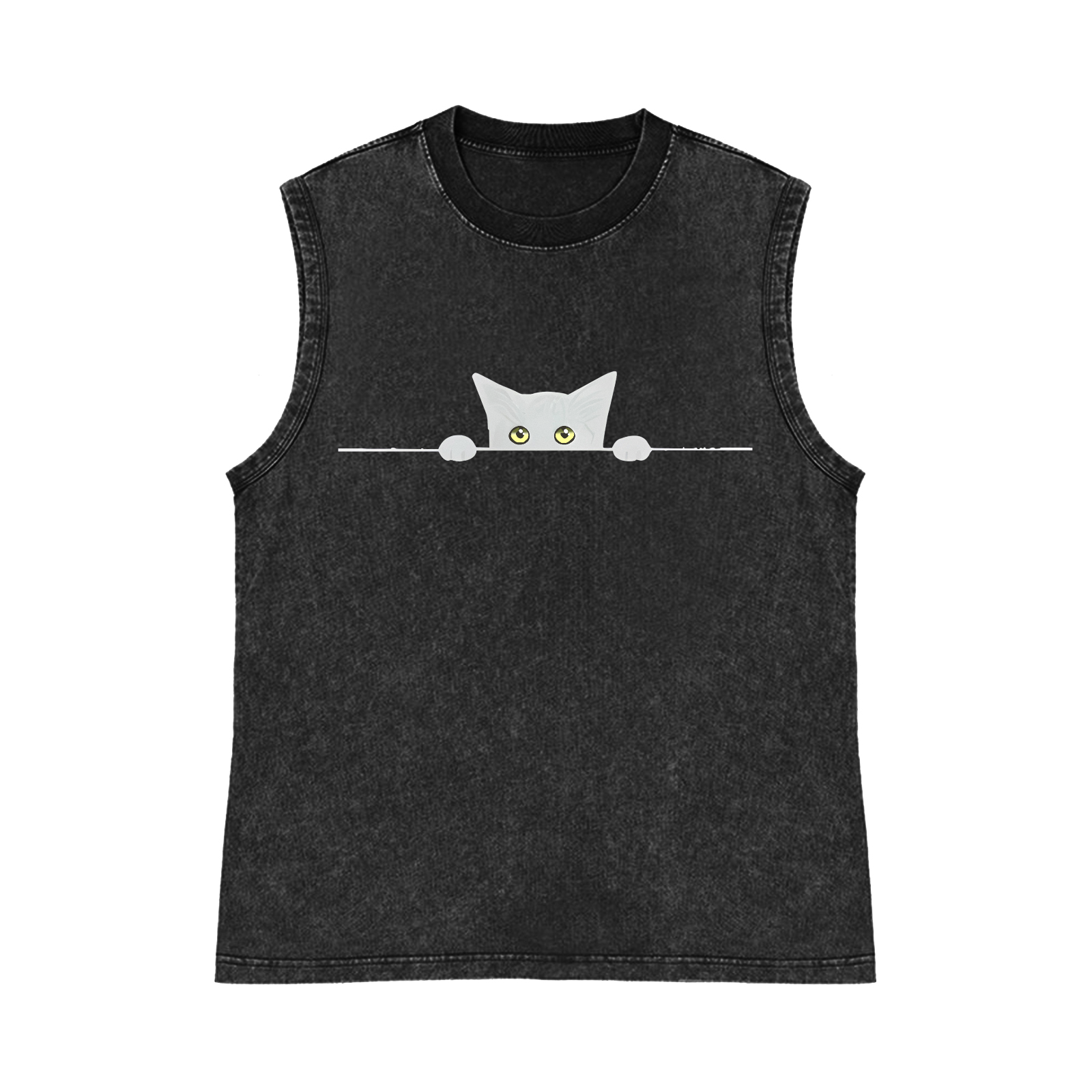Pure Cotton Wash-Dyed Sleeveless Tank Top