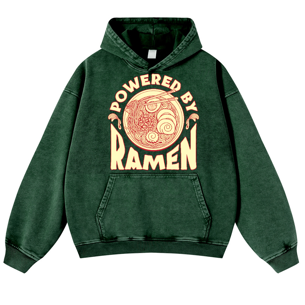 Ramen Vintage Washed Thick Cotton Hoodie