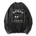 Telepathy Club Vintage Cotton Wash Crewneck Long-Sleeve T-Shirt