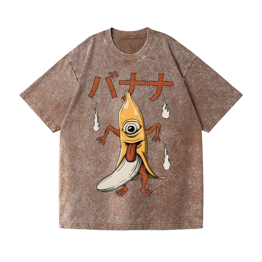 Banana Monster Vintage Wash Japanese Design T-Shirt