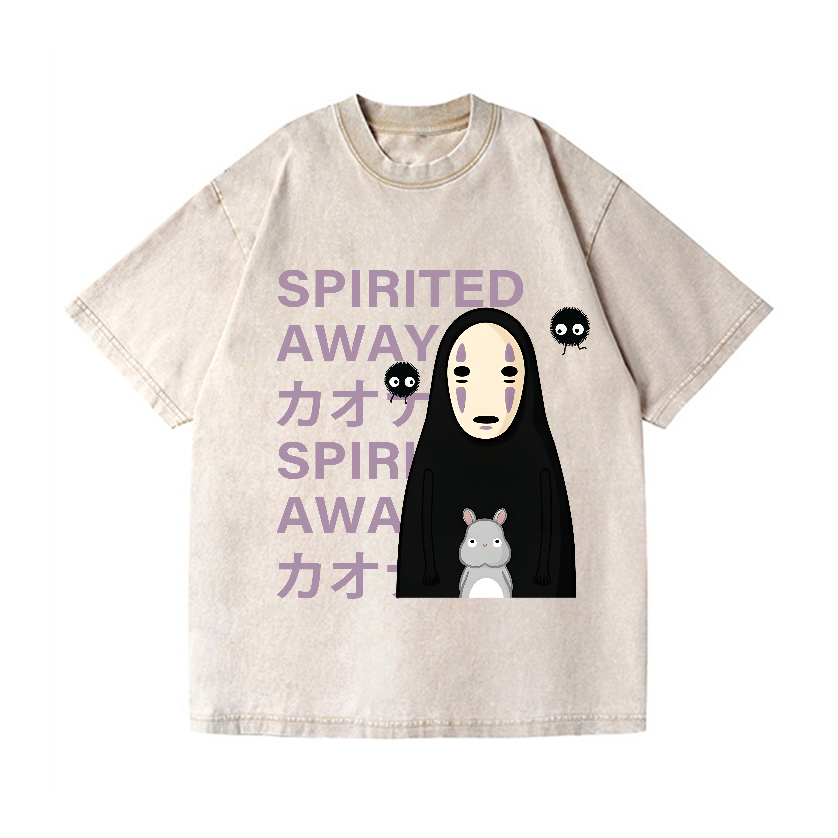 Ghibli No Face Kaonashi Vintage Wash Japanese Design T-Shirt
