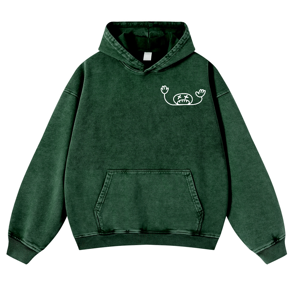 What Is Happening Vintage Washed Cotton Back Art Hoodie
