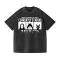 Ghibli No Face Kaonashi Totoro Vintage Wash Japanese Design T-Shirt