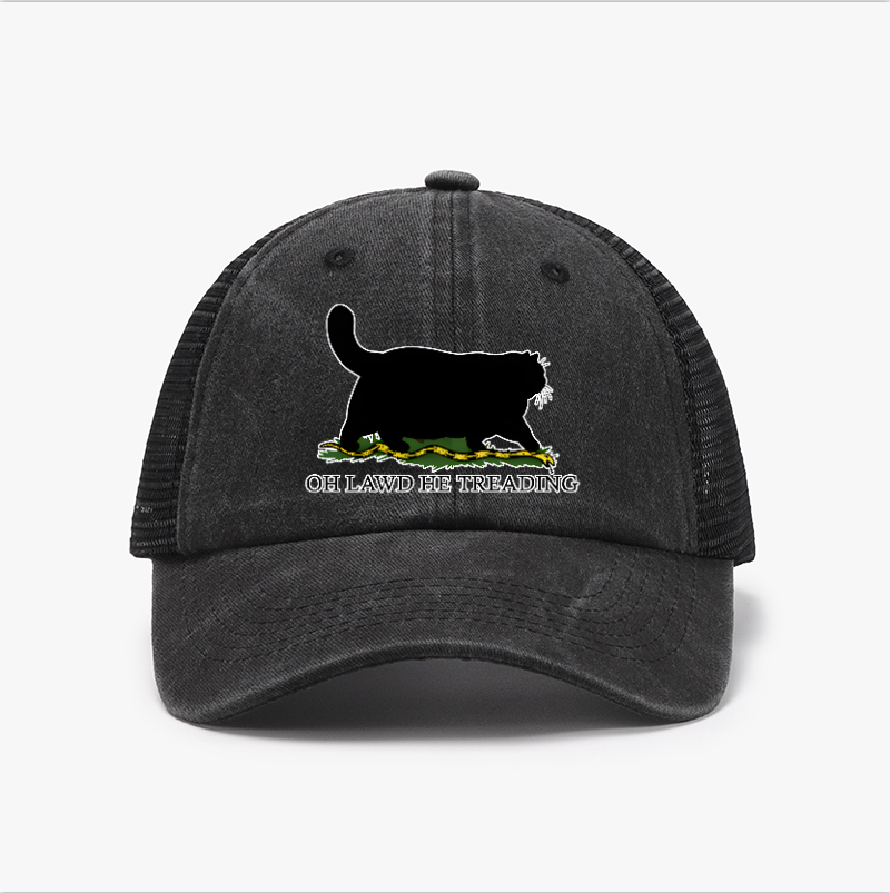 Black Cat Vintage Cotton Breathable Hat