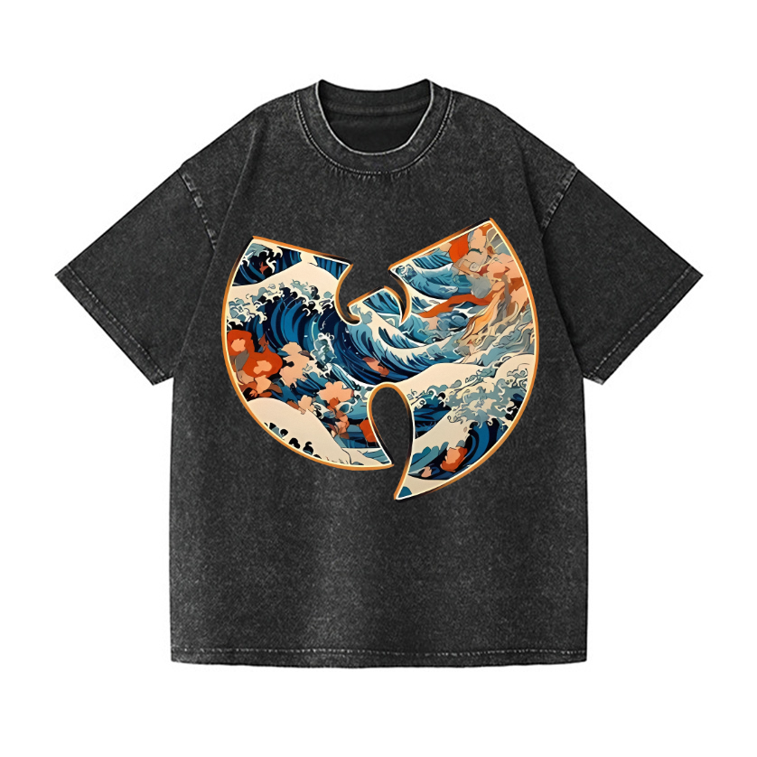 The Great Wave off Kanagawa Vintage Wash Japanese Design T-Shirt