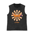 Catdog Pure Cotton Wash-Dyed Sleeveless Tank Top