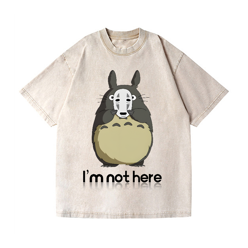 Ghibli Totoro No Face Kaonashi Vintage Wash Japanese Design T-Shirt