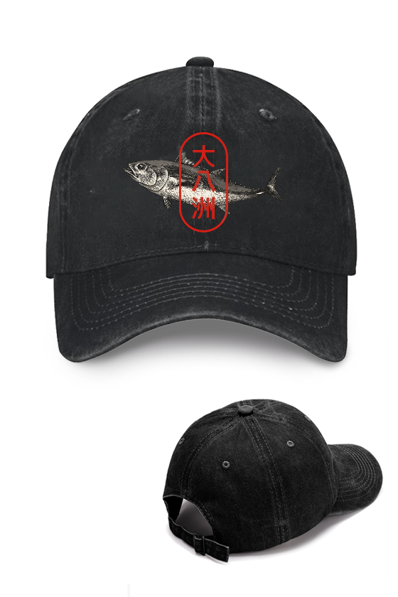 Great Eight Islands of Japan Tuna Fish Vintage Cotton Cap