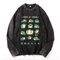 Vintage Cotton Wash Crewneck Long-Sleeve T-Shirt
