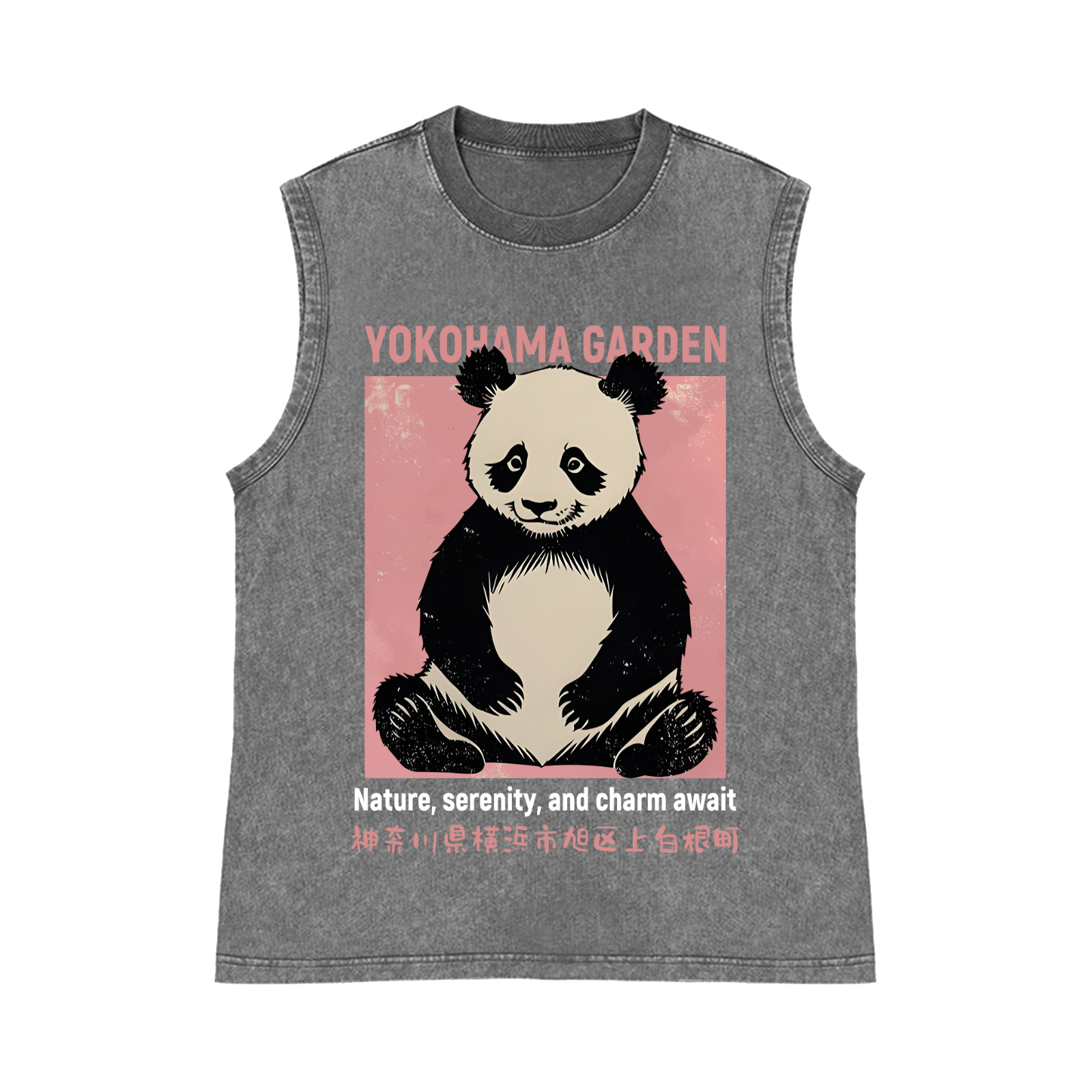 Yokohama Garden Pure Cotton Wash-Dyed Sleeveless Tank Top