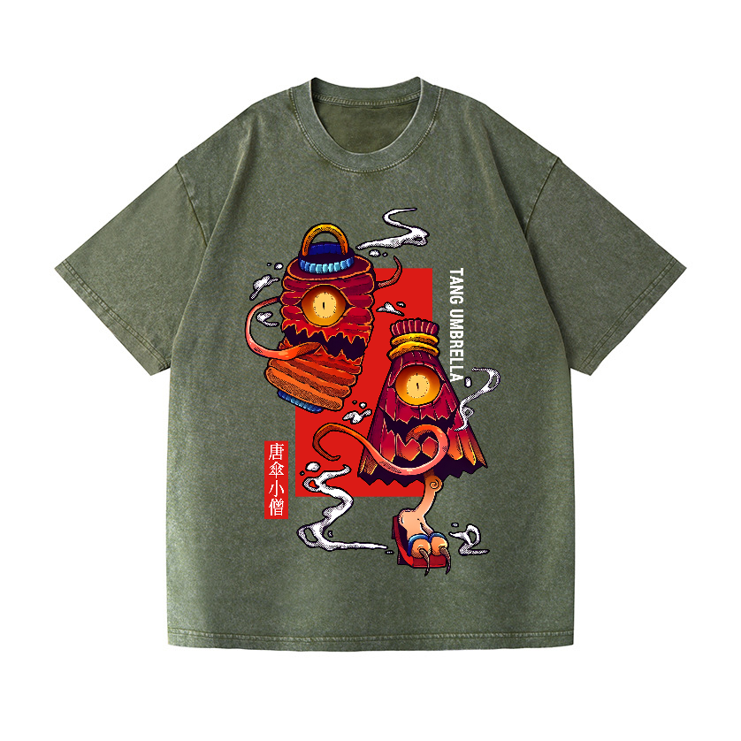 Karakasa & Bura-Bura Vintage Wash Japanese Design T-Shirt