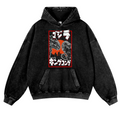 Kaiju VS King Kong Vintage Washed Thick Cotton Hoodie