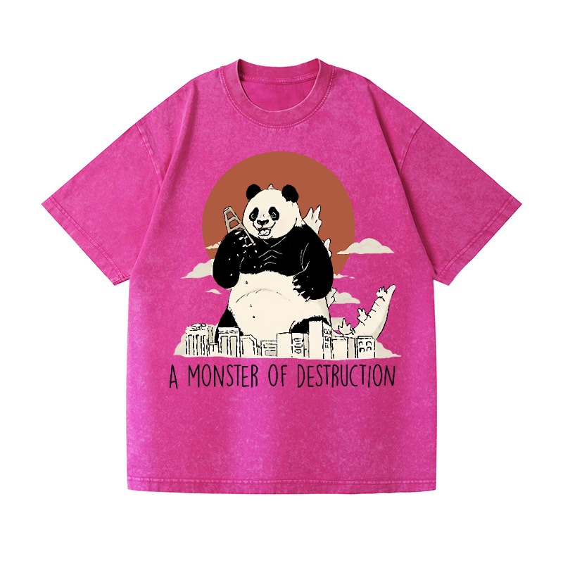 Panda Kaiju Vintage Wash Japanese Design T-Shirt