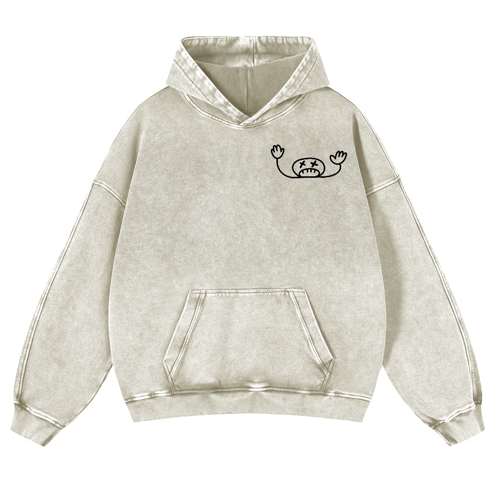 What Is Happening Vintage Washed Cotton Back Art Hoodie