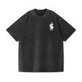 Neko Cat Vintage Wash Japanese Design Back Art T-Shirt