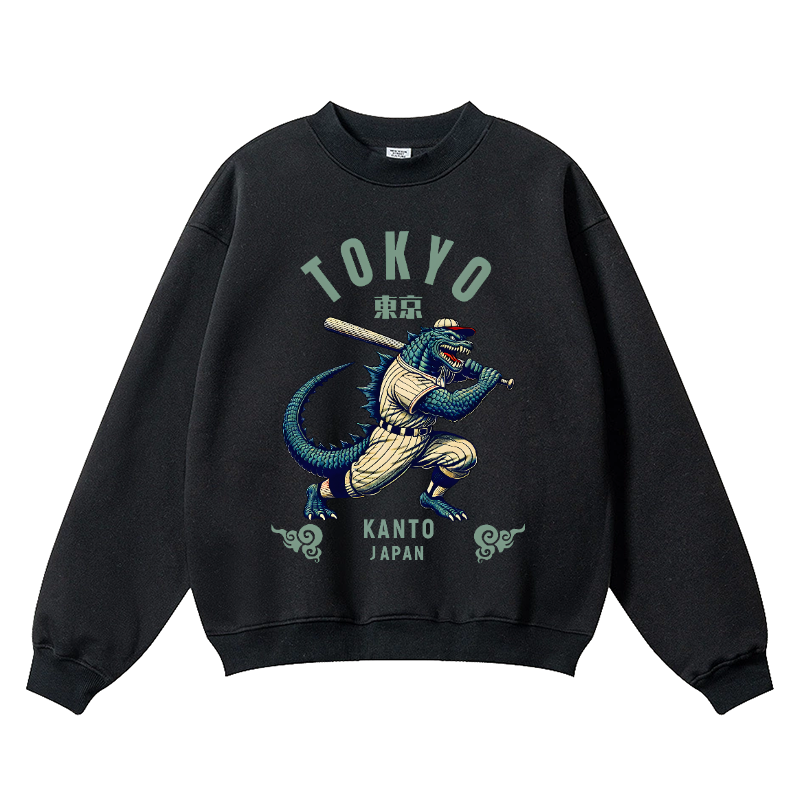 Tokyo Kanto Baseball Vintage Cotton Blend Crewneck Sweatshirt