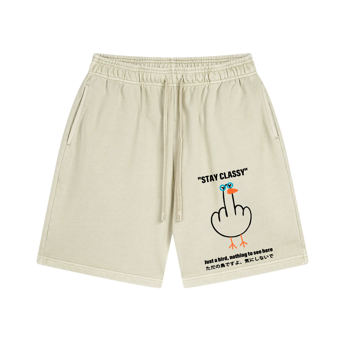 Goose Bird Vintage Pure Thick Cotton Shorts