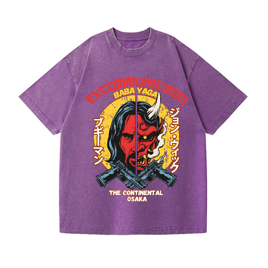 Baba Yaga Vintage Wash Japanese Design T-Shirt