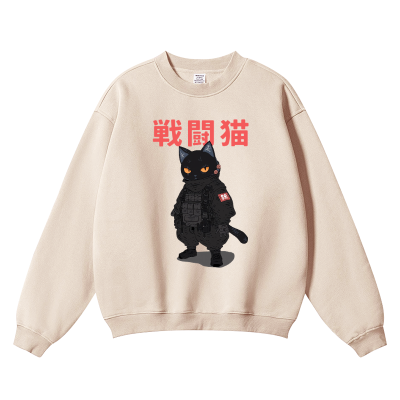 Battle Cat Vintage Cotton Blend Crewneck Sweatshirt