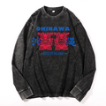 Okinawa Vintage Cotton Wash Crewneck Long-Sleeve T-Shirt