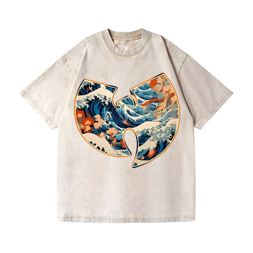 The Great Wave off Kanagawa Vintage Wash Japanese Design T-Shirt