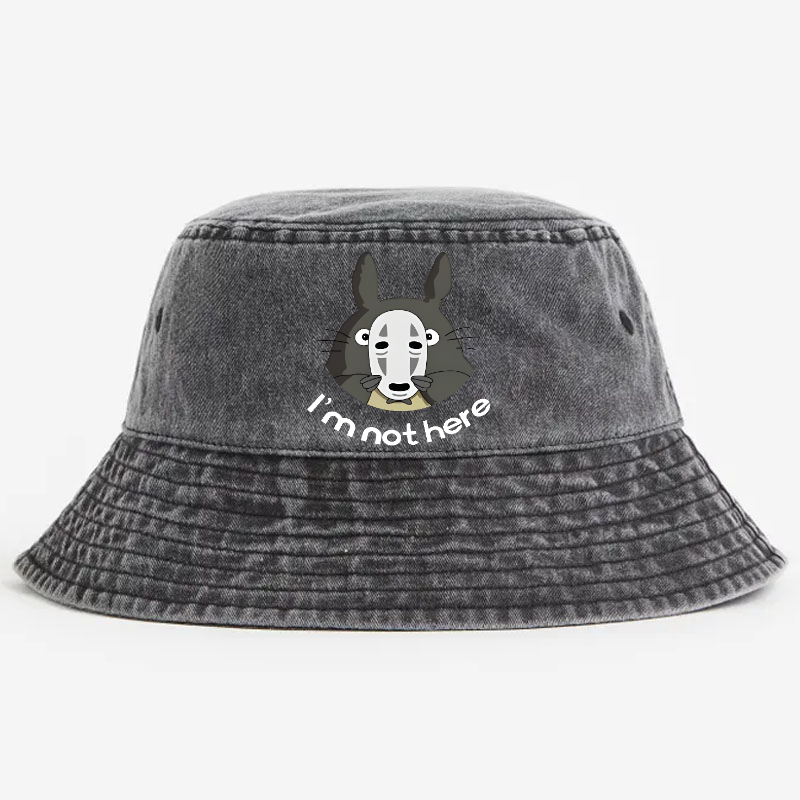 Ghibli Totoro No Face Kaonashi Vintage 100% Cotton Bucket Hat