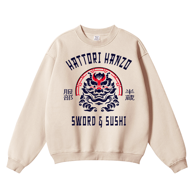 Hattori Hanzo Vintage Cotton Blend Crewneck Sweatshirt