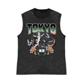 Tokyo Japan Fish Pure Cotton Wash-Dyed Sleeveless Tank Top