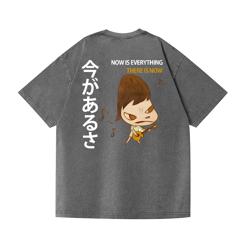 Yoshitomo Nara Vintage Wash Japanese Design Back Art T-Shirt