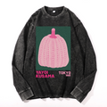 Yayoi Kusama Pumpkin Vintage Cotton Wash Crewneck Long-Sleeve T-Shirt