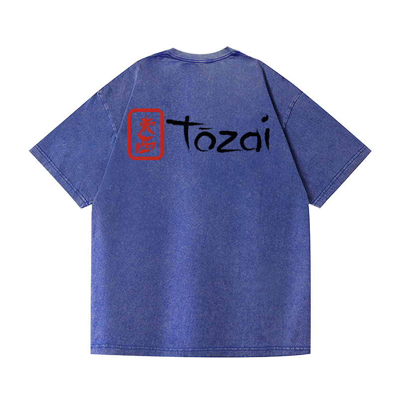 Tozai Sake Vintage Wash Japanese Design Back Art T-Shirt