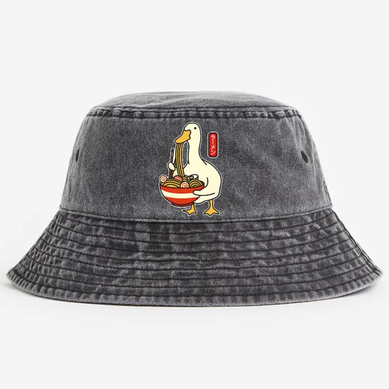 Ramen Duck Vintage 100% Cotton Bucket Hat