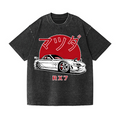 Mazda RX7 Car Vintage Wash Japanese Design T-Shirt