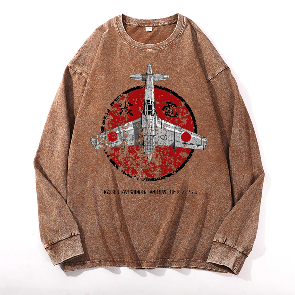 Shinden Fighter Alternate Vintage Cotton Wash Long-sleeve T-shirt