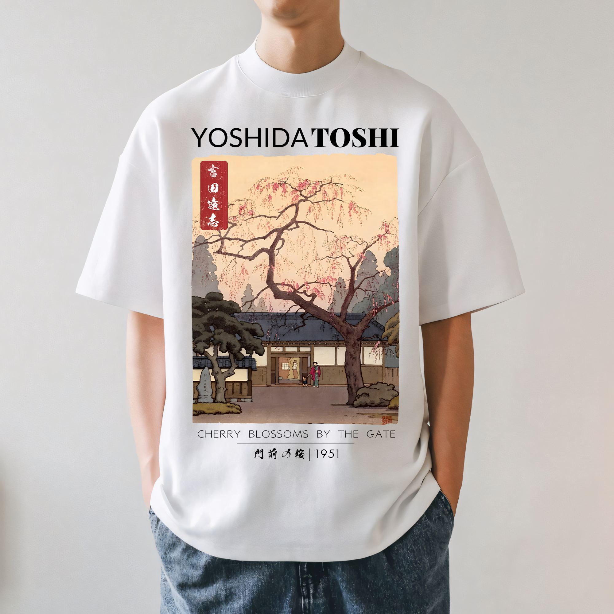 Blossoms Ukiyoe Japanese Style Classic Tee