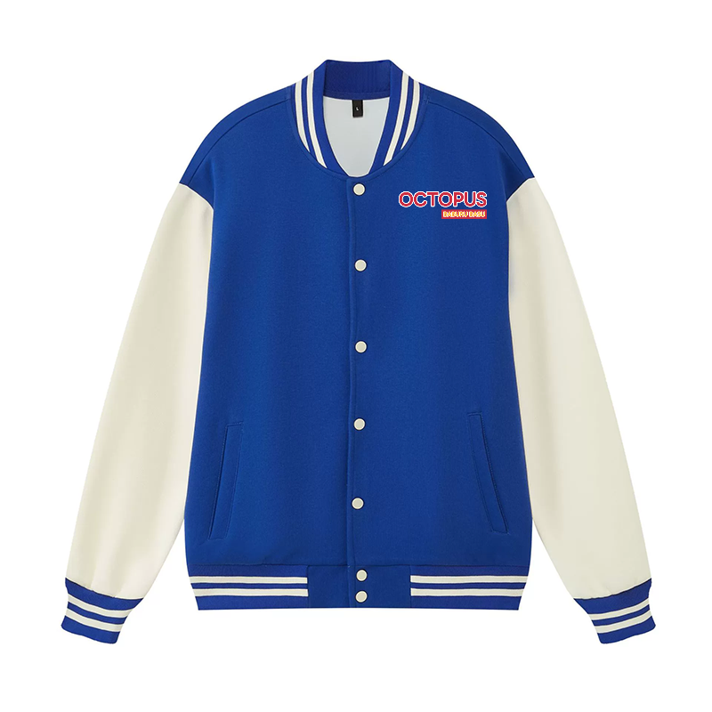Bubble Bath Octopus Vintage Cotton Varsity Jacket