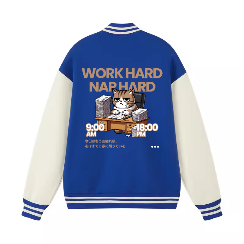 Cat Vintage Cotton Varsity Jacket