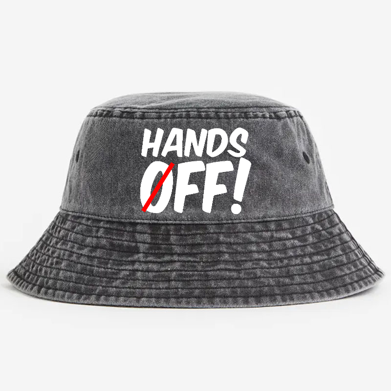 Hands Off! Vintage 100% Cotton Bucket Hat