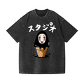 Ghibli No Face Kaonashi Vintage Wash Japanese Design T-Shirt