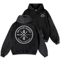 Hattori Hanzo Komainu Okinawa Sword Company Vintage Washed Cotton Back Art Hoodie