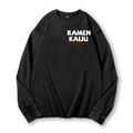 Ramen Kaiju Vintage Washed Cotton Back Art Long-sleeve T-shirt