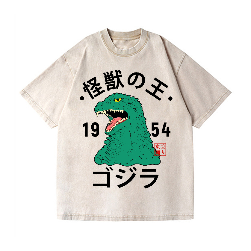 Kaiju Vintage Wash Japanese Design T-Shirt