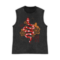 NEW YEARS Pure Cotton Wash-Dyed Sleeveless Tank Top