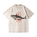 Great Eight Islands of Japan Tuna Fish Vintage Wash Japanese Design T-Shirt