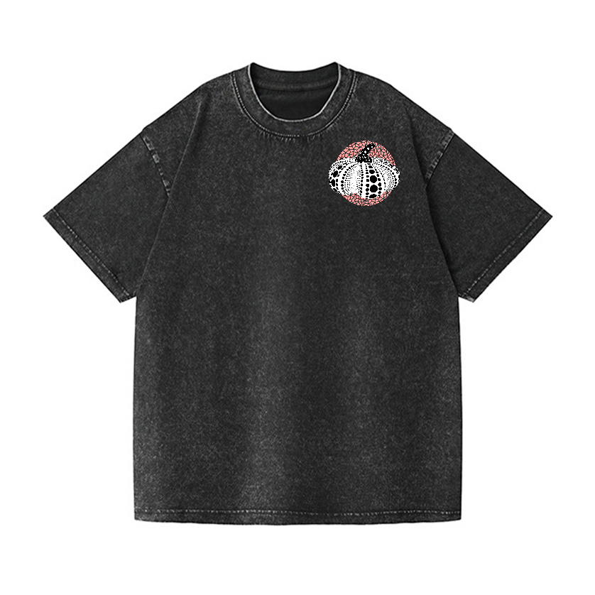 Yayoi Kusama Pumpkin Vintage Wash Japanese Design Back Art T-Shirt